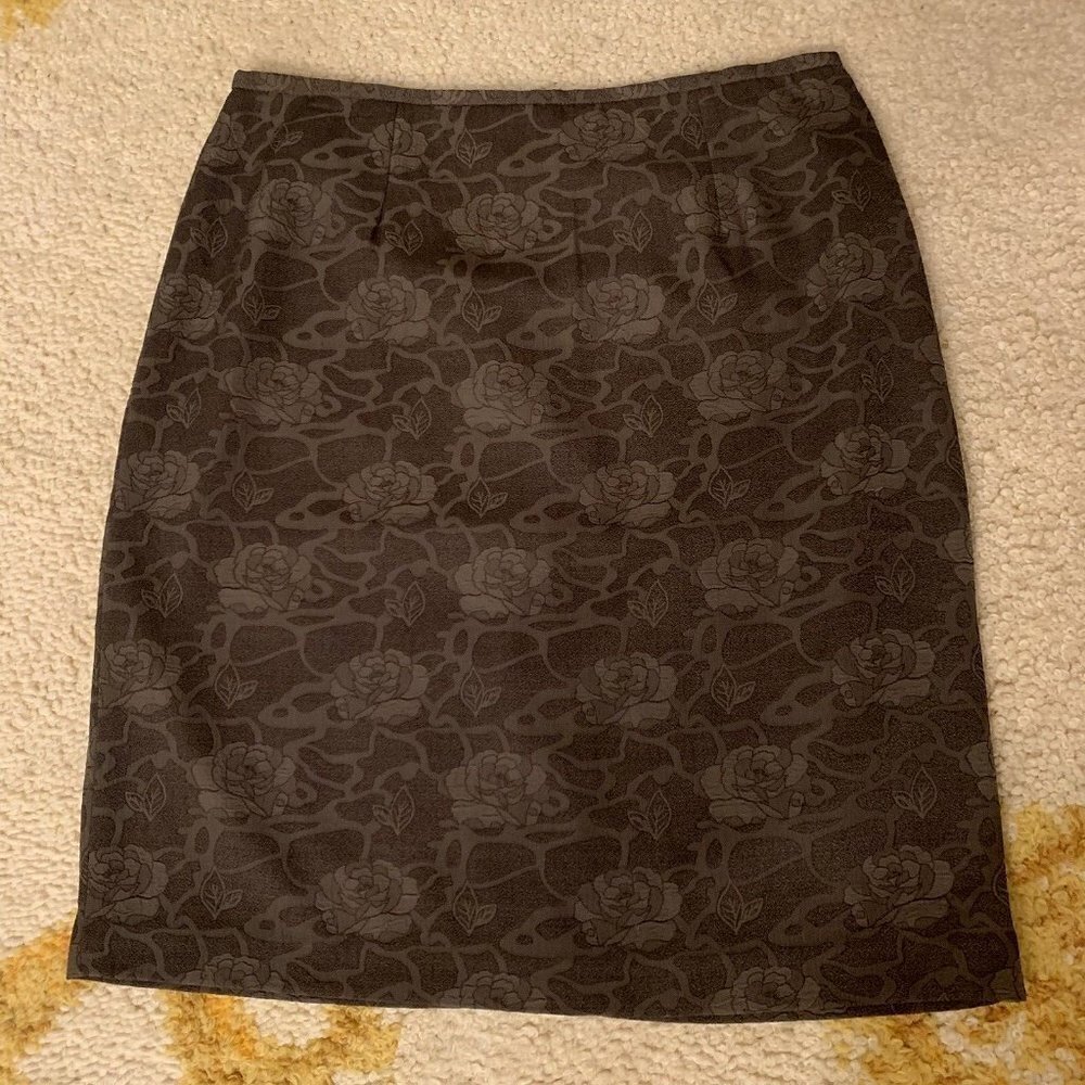 Stanley Blacker, Sz 16. NWOT. Lined Pencil Skirt. Faux Jacquard Texture.Zip  B60